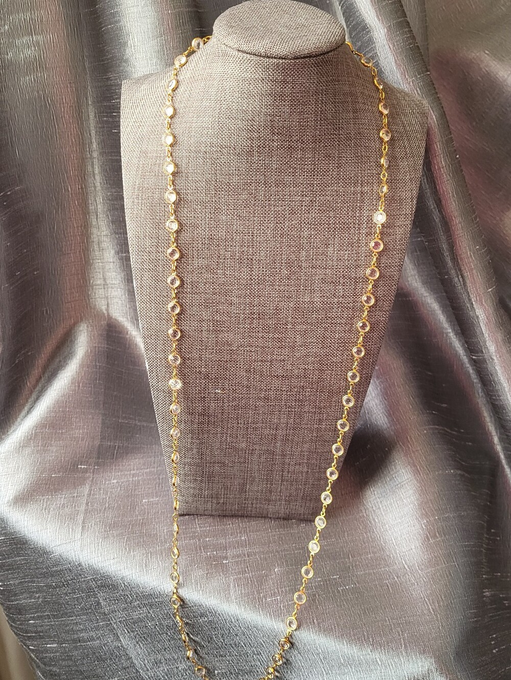 Touchstone Crystal by Swarovski Gold Chanelle Necklace Crystal Gold Plated